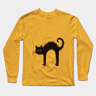 Black Cat Witchy Sketch Long Sleeve T-Shirt